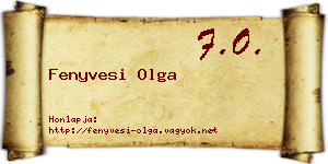 Fenyvesi Olga névjegykártya